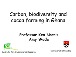 Carbon, biodiversity and cocoa farming in Ghana