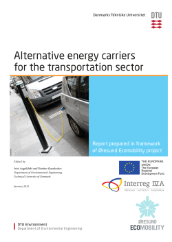 Alternative energy carriers for the transportation sector