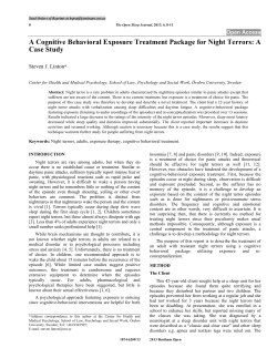 A Cognitive Behavioral Exposure Treatment