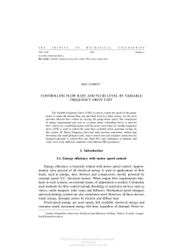 CONTROLLING FLOW RATE AND FLUID LEVEL BY VARIABLE