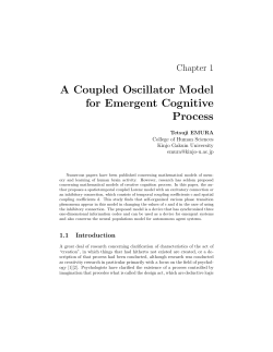 A Coupled Oscillator Model for Emergent Cognitive Process