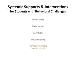 PBIS District Leadership Teams: Building