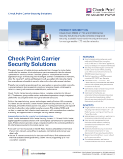 Check Point Carrier Security Solutions