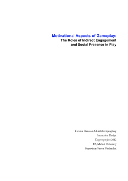 Motivational Aspects of Gameplay: