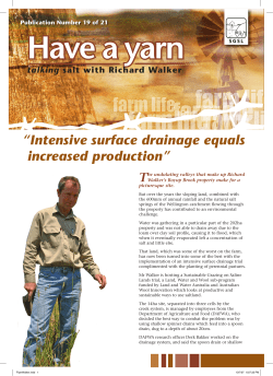 Intensive surface drainage equals increased