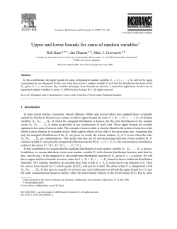 Upper and lower bounds for sums of random variables