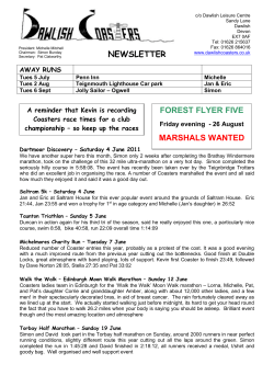 NEWSLETTER - Dawlish Coasters