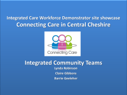 Mid Cheshire Hospitals - Integrated Community Teams
