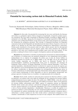 Potential for increasing carbon sink in Himachal Pradesh, India