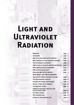 Light and Ultraviolet Radiation