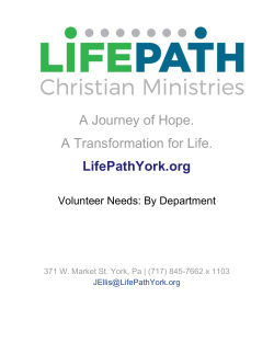 A Journey of Hope. A Transformation for Life. LifePathYork.org