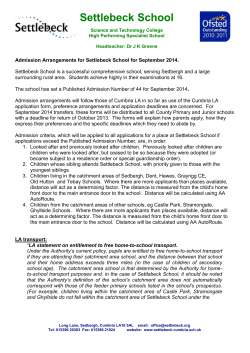 Settlebeck High School - Cumbria County Council