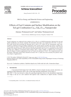 Effects of Fuel Contents and Surface Modification on the Sol