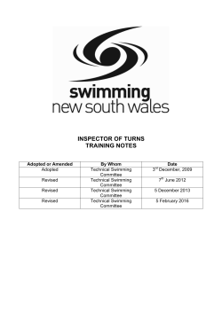 Inspector of Turns Training Notes_February 2016