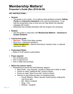 Presenter`s Guide