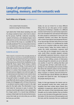 Loops of perception sampling, memory, and the semantic