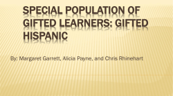 Hispanic Gifted Students Introduction