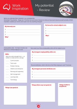 18b. My potential - Review - Worksheet