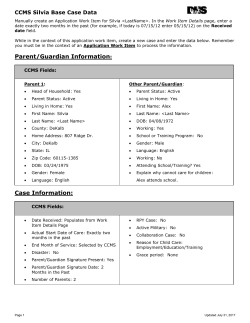 Silvia Base Case Data