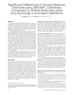 Significant Differences in Proved Reserves Estimates Using SPE