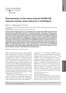 Overexpression of the stress-induced OsWRKY08 improves osmotic