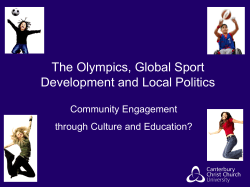 The olympics global sport development and local politics, 5408 kb