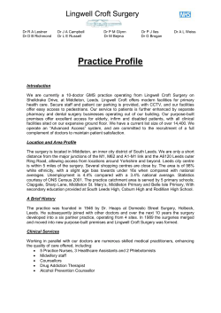 Practice Profile - Lingwell Croft Surgery
