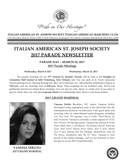 italian american st. joseph society 2017 parade newsletter