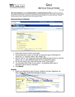 INFOTRAC DATABASES