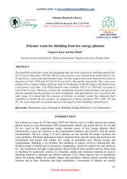 Polymer waste for shielding from low energy photons