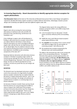 Novel characteristics to identify appropriate electron acceptors for