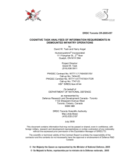 cognitive task analyses of information requirements in dismounted