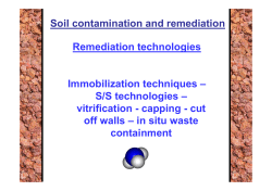 Soil contamination and remediation Remediation technologies