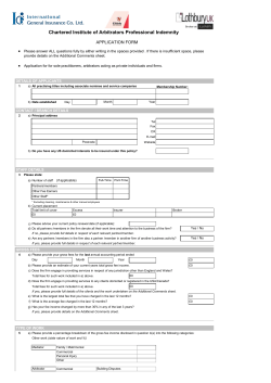CIArb Proposal Form - Chartered Institute of Arbitrators