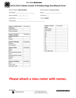 4-H Youth Group Enrollment Form