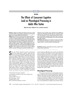 The effects of concurrent cognitive load on phonological processing