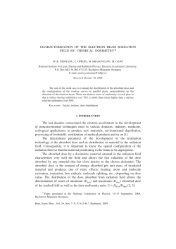 CHARACTERIZATION OF THE ELECTRON BEAM RADIATION