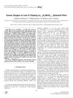 Excess Oxygen in Low Sr Doping La1-xSrxMnO3+d Epitaxial