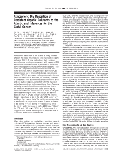 Atmospheric Dry Deposition of Persistent Organic Pollutants to the