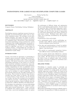 path-finding for large scale multiplayer computer games