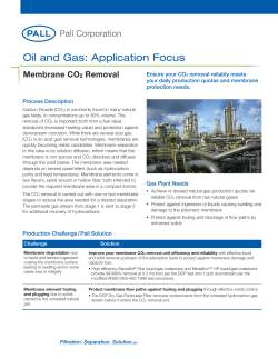 Oil and Gas: Application Focus -- Membrane CO2 Removal