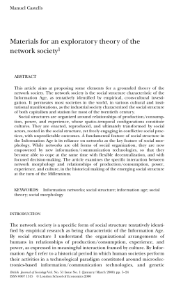 Materials for an exploratory theory of the network society1