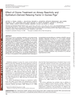 Effect of Ozone Treatment on Airway Reactivity and Epithelium
