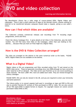 DVD and video collection