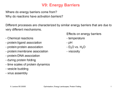 Energy Barriers - Chair of Computational Biology