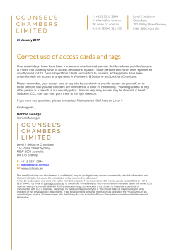 Correct use of access cards and tags