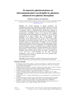Si nanowire phototransistors at telecommunication wavelengths by