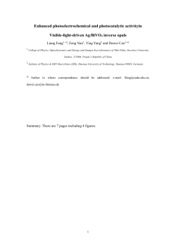 Enhanced photoelectrochemical and photocatalytic