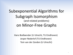 Subexponential Algorithms for Subgraph Isomorphism (and related