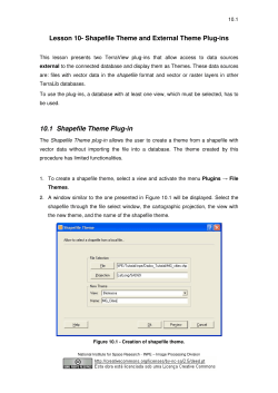 Lesson 10- Shapefile Theme and External Theme Plug
